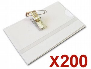 50 תגי עובד מפלסטיק עם קליפס לחולצה ir88 50 תגי עובד מפלסטיק עם קליפס לחולצה ir88