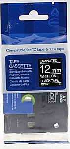סרט TZe-335 למדפסת מדבקות 12 מ"מ Brother - לבן על גבי שחור סרט TZe-335 למדפסת מדבקות 12 מ"מ Brother - לבן על גבי שחור