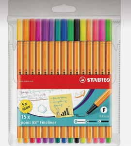 �� 6 ���� ������ stabilo point 88 fineliner